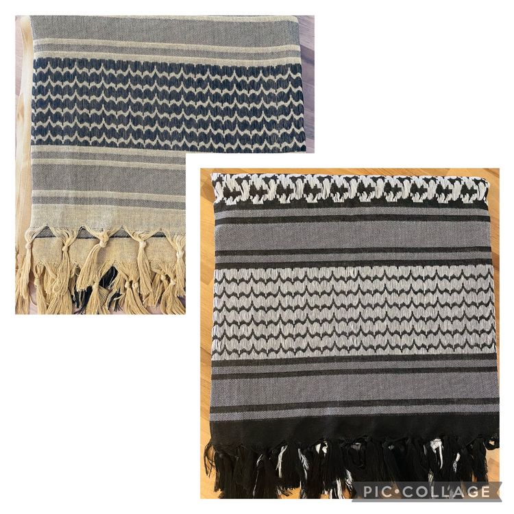 Toutacoo Kufiya Tuch 100% Baumwolle - Palästinensertuch 100x100 Cm