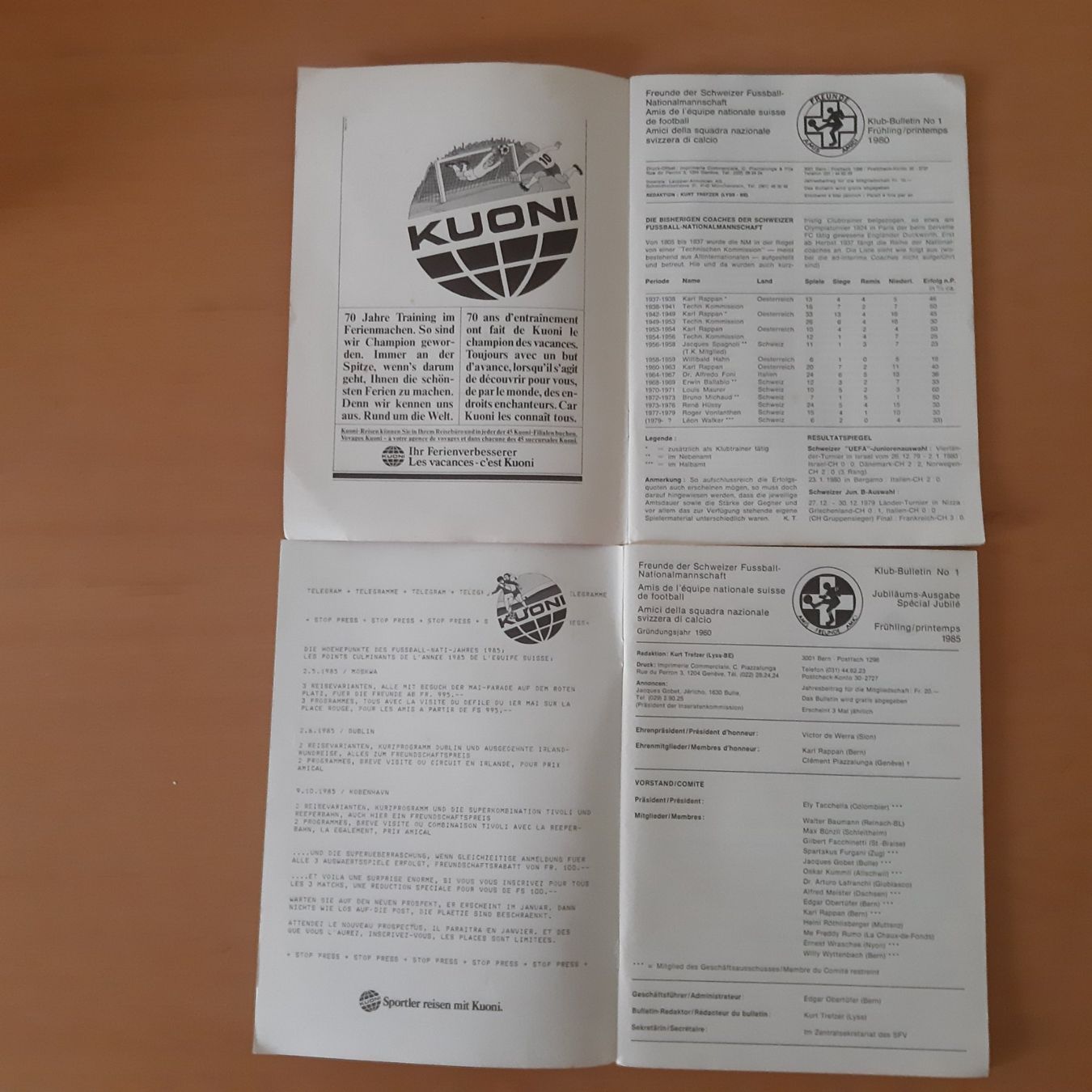 Zeitschriften & Magazine: Schweizer Nationalmannschaft 2 Hefte von 1980 & 1985 – Gebraucht aus Ittigen von Footygol 1