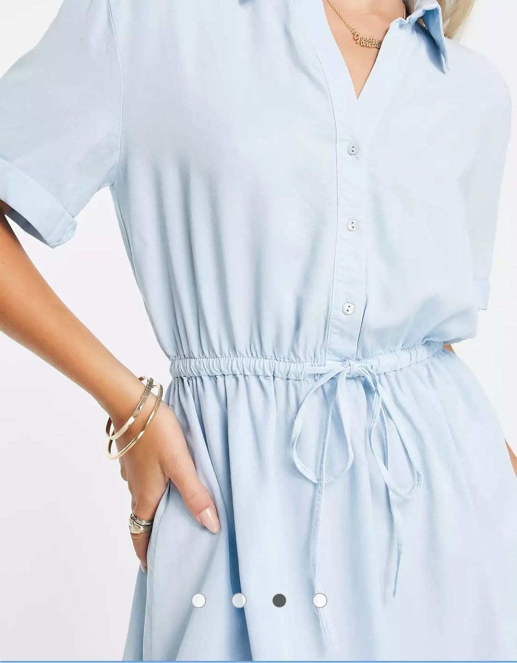 Stradivarius Vestiti: STRADIVARIUS Robe chemisier cintrée bleu clair - Taille S – Nuovo (secondo la descrizione) da Chavannes-Renens venduto da mau_8rwz 5