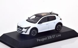 Peugeot 208 II GT Line seit 2019 weiss / schwarz     1:43