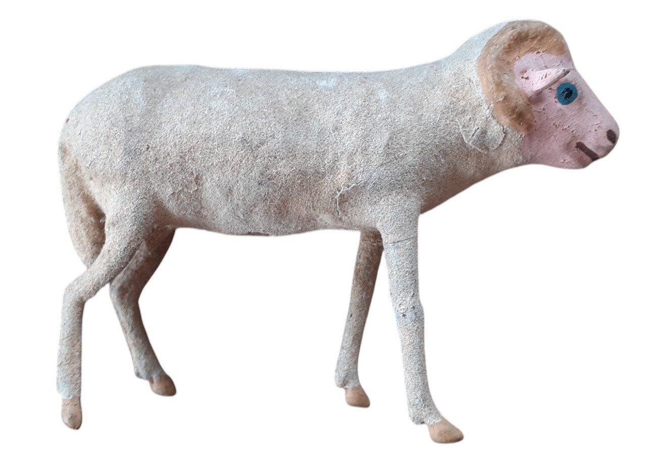 Statuette: Krippenfigur Schaf antik – Usato da Mörschwil venduto da antiksalon 1