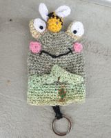 Amigurumi Schlüsselabdeckung häckeln Frosch Schlüsselanhänge