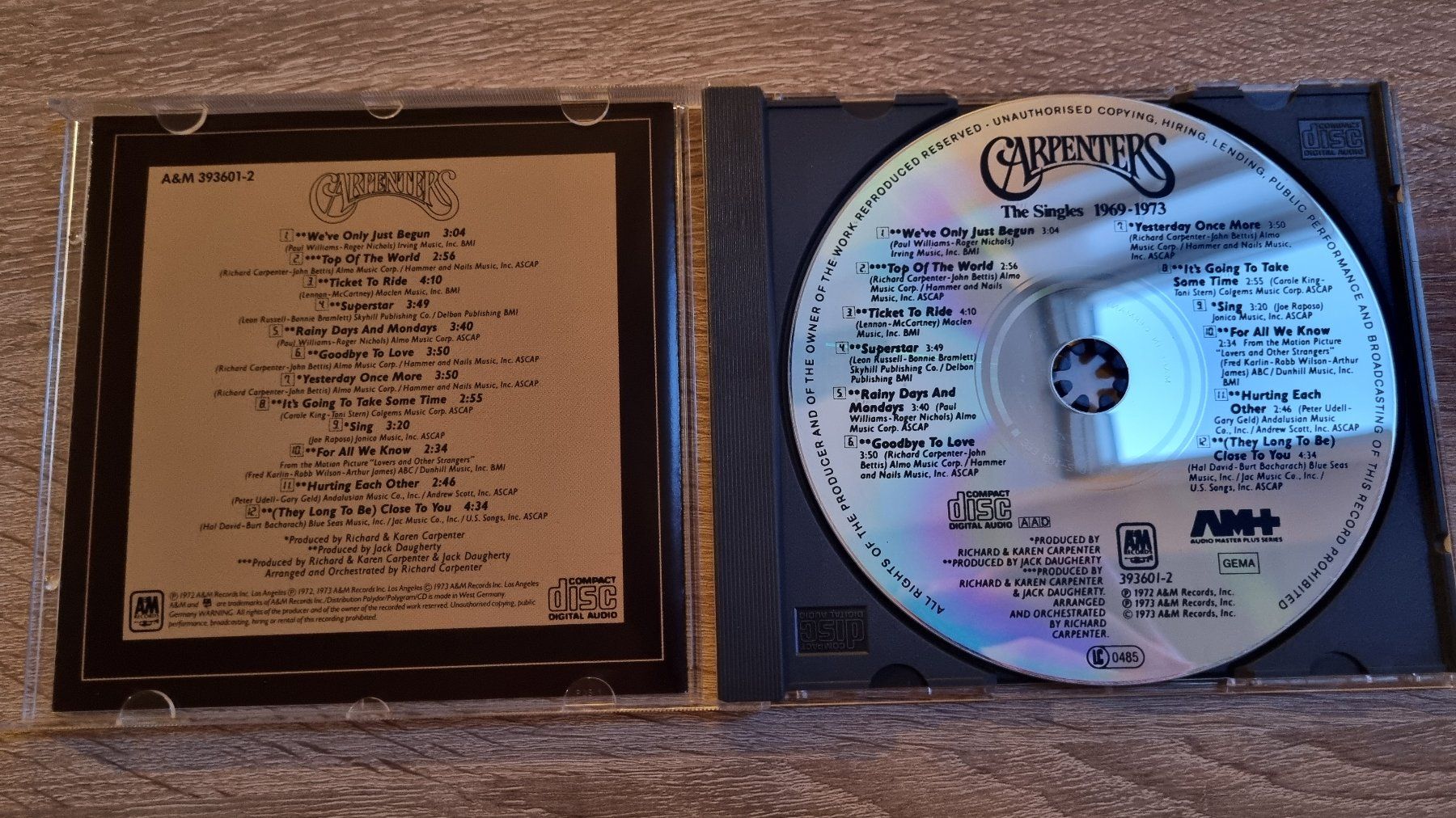 CD: Carpenters - The Singles 1969 - 1973 – Usato da Hagenbuch ZH venduto da lecterr55 1