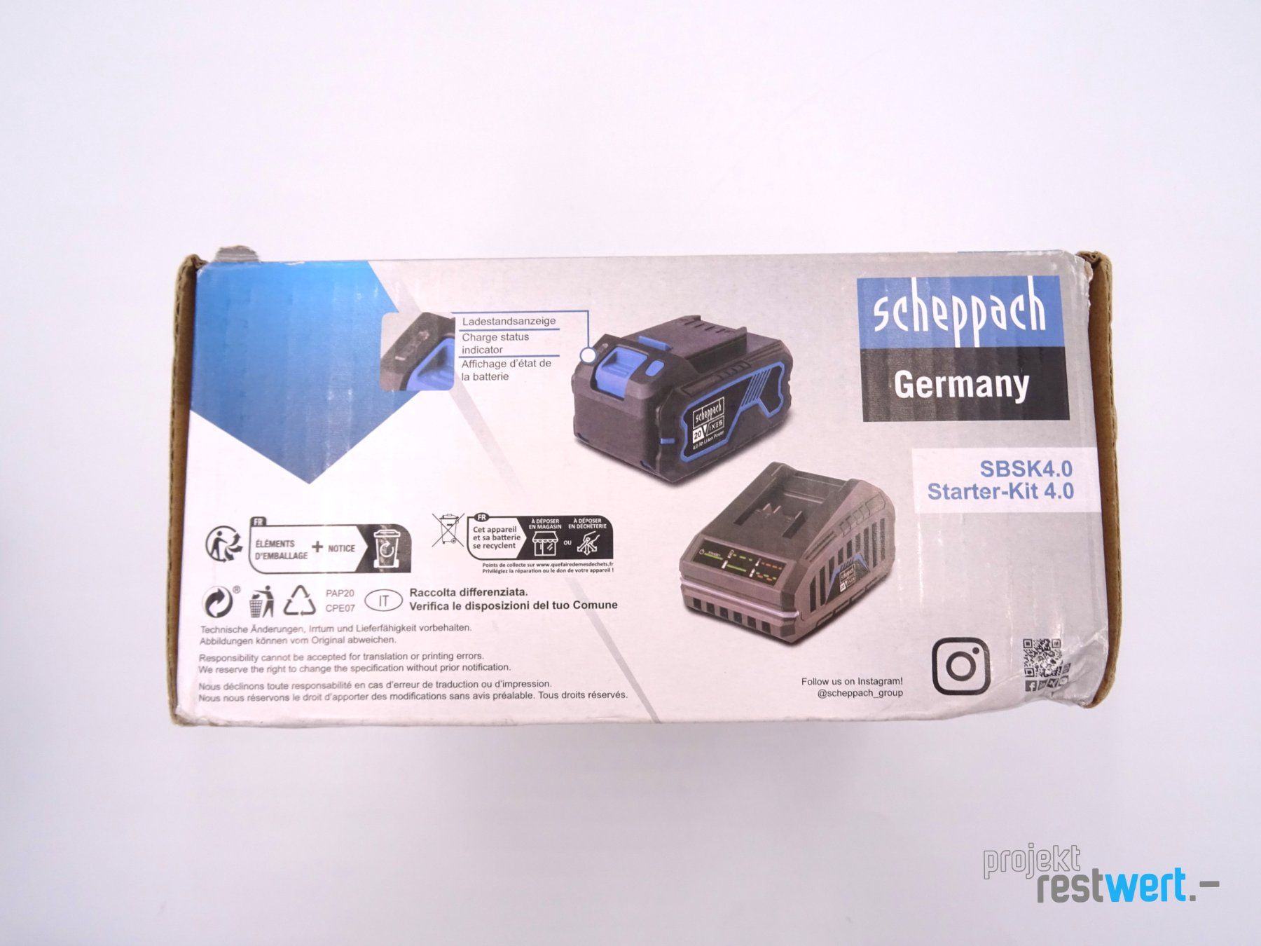 Scheppach Caricatori & Batterie: Starter-Kit 4.0 Sbsk4.0 von SCHEPPACH – Nuovo (secondo la descrizione) da Bülach venduto da restwert_buelach 6