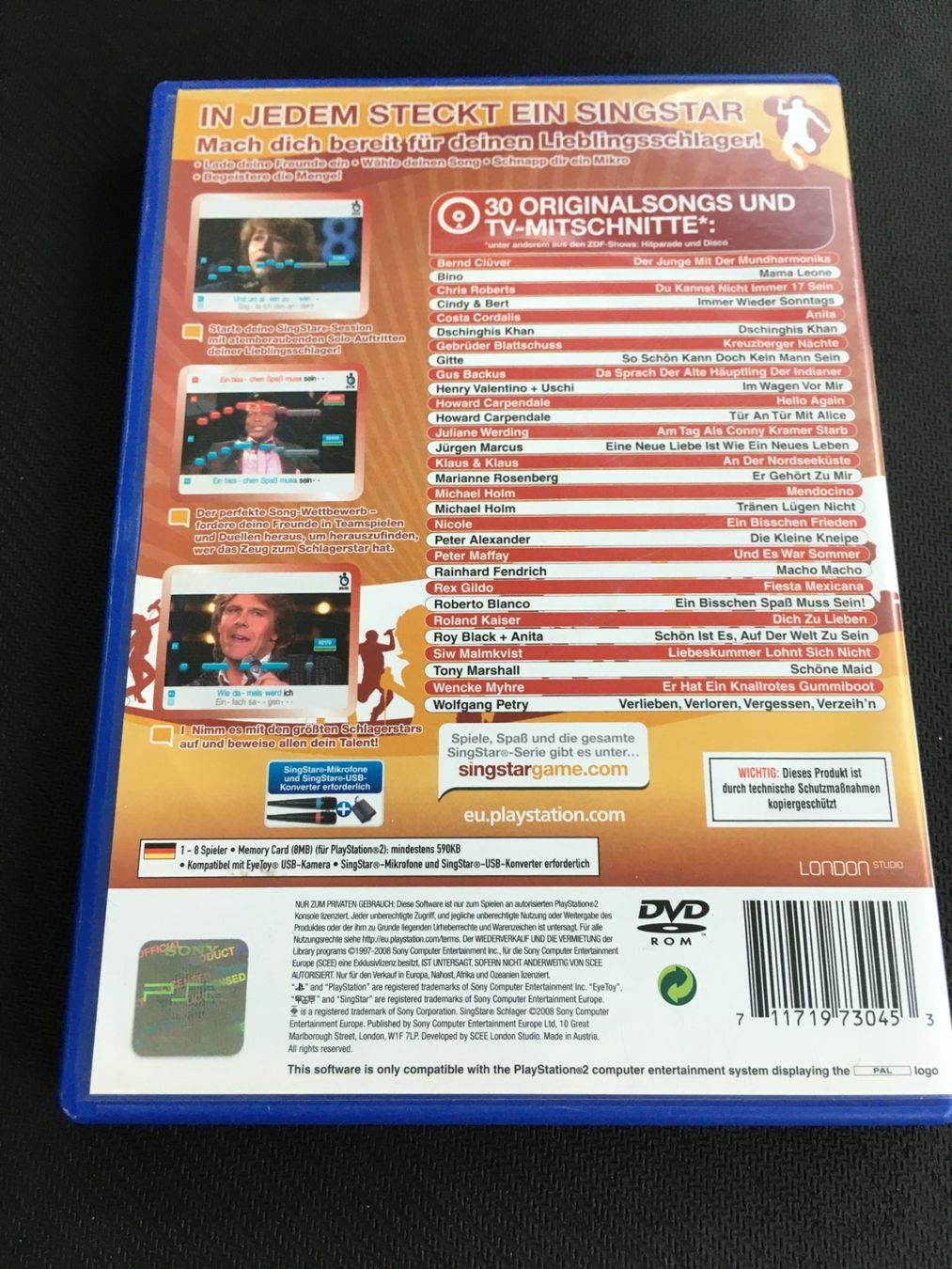 Sony Giochi: Singstar Schlager - PS2 Playstation 2 – Usato da St.Gallen venduto da sjosjo 1