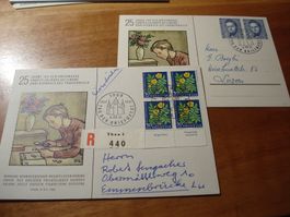 Tag der Briefmarke Thun 1961, Karte und Brief