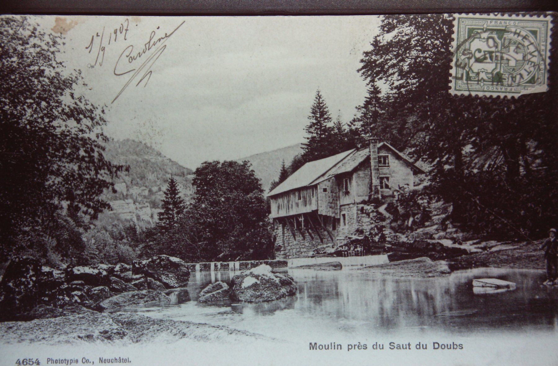 Ansichtskarten: Moulin du saut du Doubs – Gebraucht aus Le Locle von Roger46