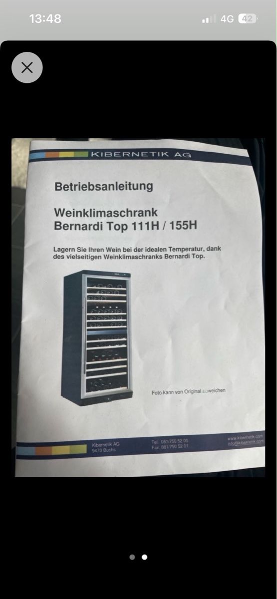 Kühlschrank: Weinkühlschrank – Gebraucht aus Bauma von and_ych8 1