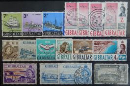 Gibraltar Britisch Lot mit alten Werten I