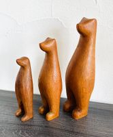 3 Erdmännchen vintage, Holz evtl. danish