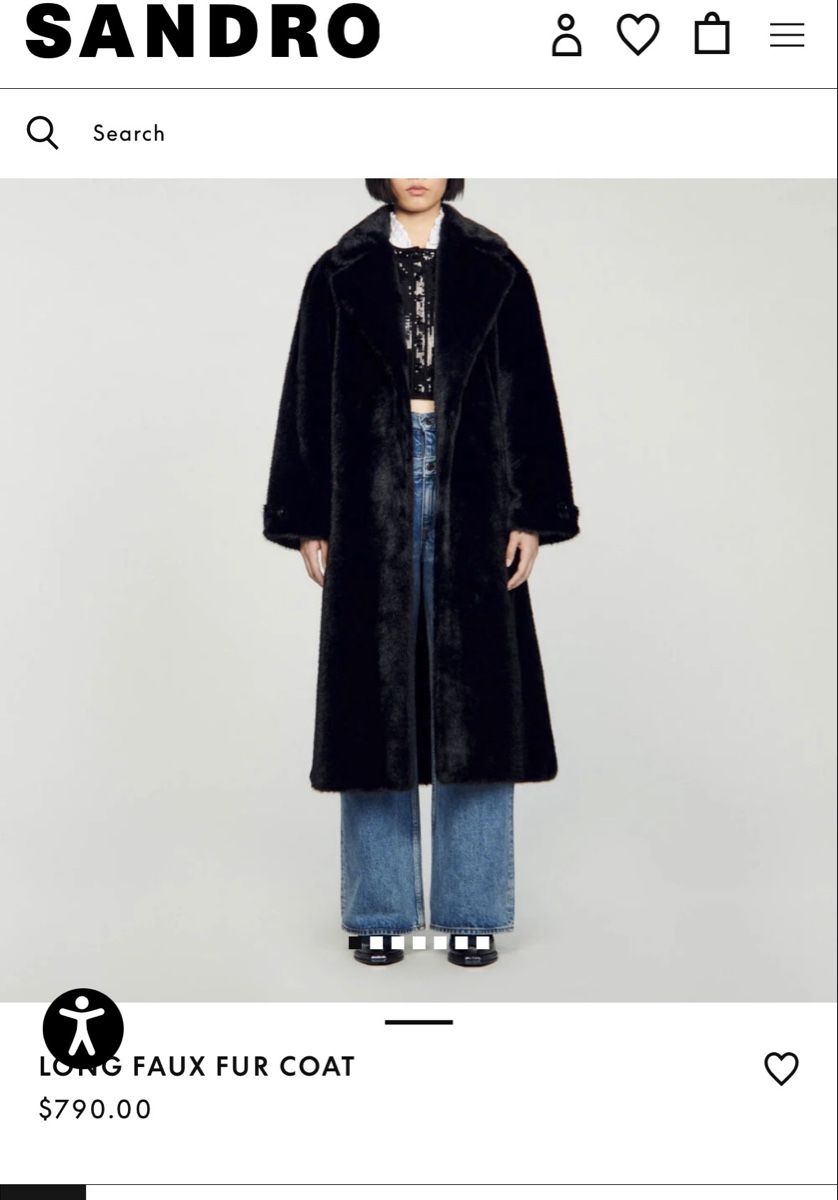 Sandro Mäntel: Sandro Faux Fur Coat in black – Neu (gemäss Beschreibung) aus Zürich von di_archive 1