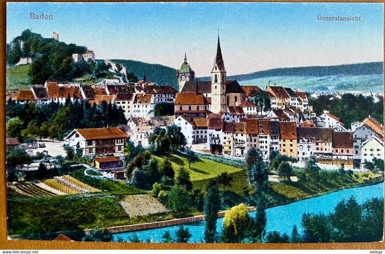 Cartoline postali: AK: BADEN - Generalansicht – Usato da Lutry venduto da Ediego