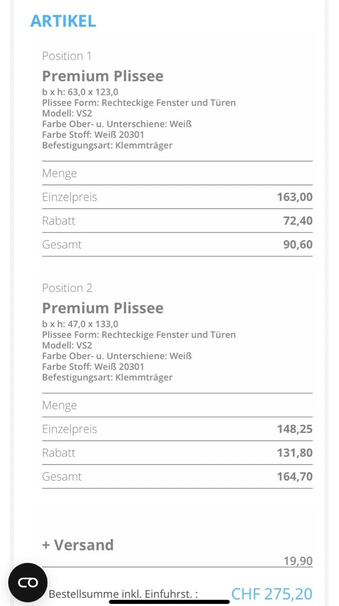 Vorhänge: 3x Plissees (weiss) – Gebraucht aus St. Gallen von fab_r77z 1