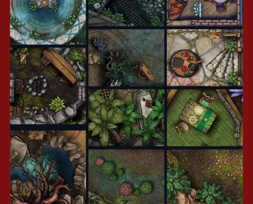 Giochi: Fantasy Karten Bundle: 50+ Maps für Rollenspiele, 2K/4K HD – Nuovo e nell'imballaggio originale da Watt venduto da MG_Products 3