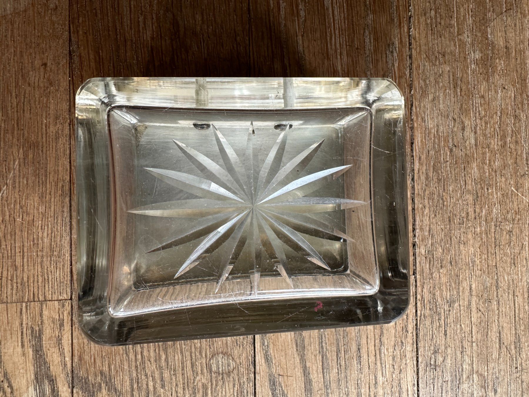 Bicchieri: Glasdose mit Silberdeckel – Usato da Luzern venduto da Johannas-flohmarkt 2
