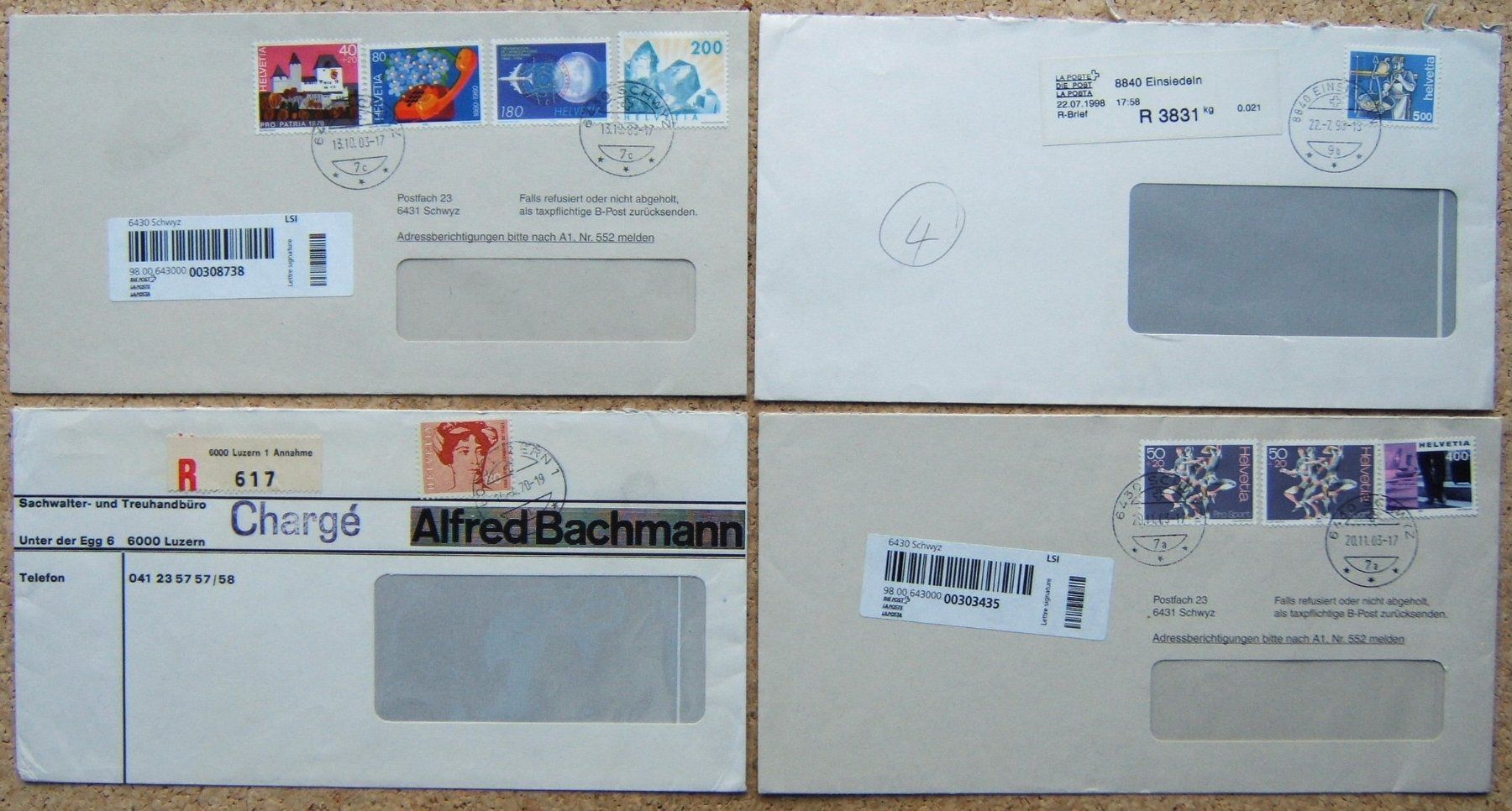 Alle Briefmarken: SCHWEIZ LOT BRIEFE (C) – Gebraucht aus Brunnen von Nonne04 4