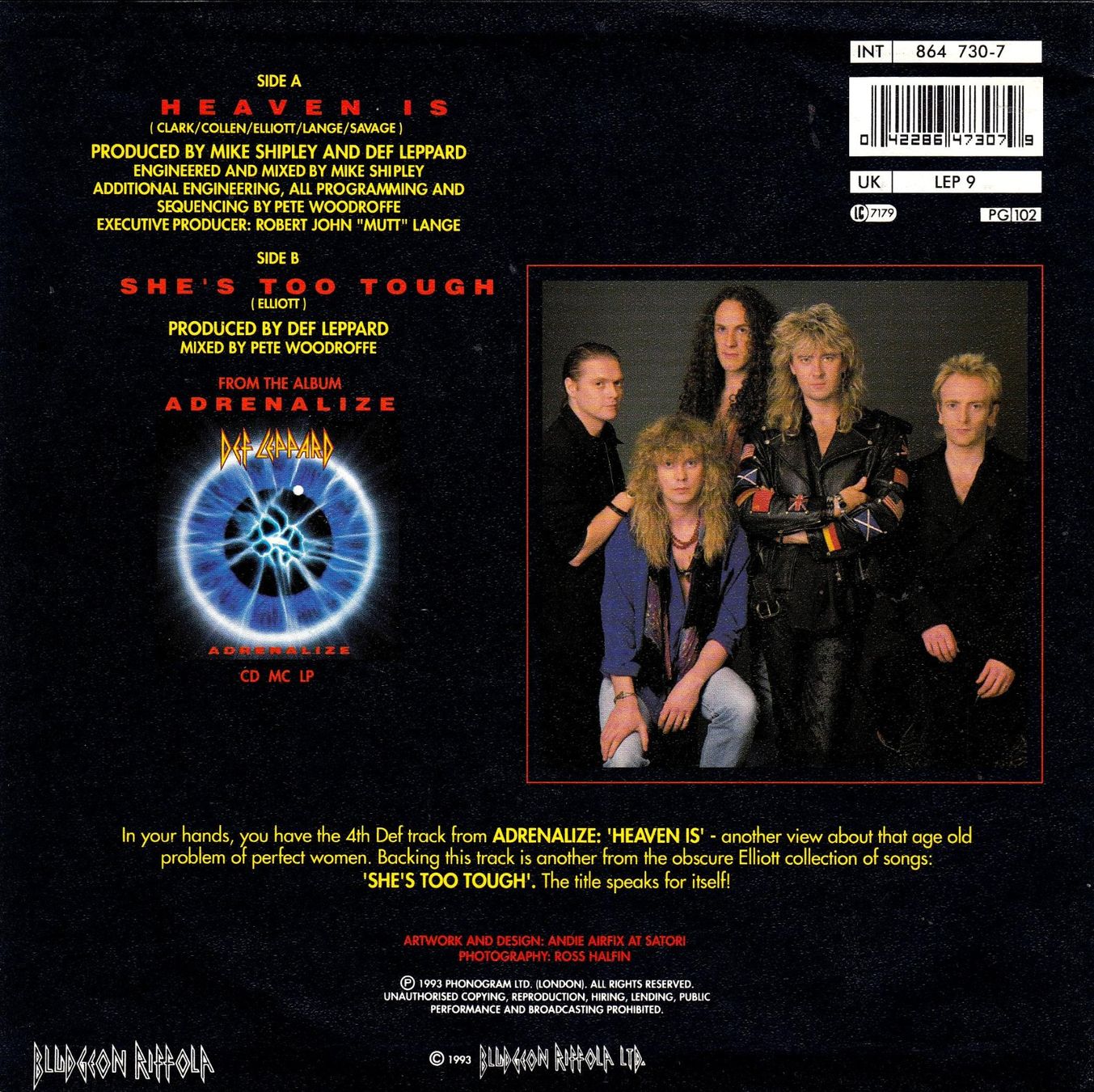 Dischi in vinile: Def Leppard Vinyl Single von 1992 – Usato da Volketswil venduto da Abcrecords 1