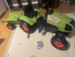 Claas Arion 410 Trettraktor mit Anhänger / neuwertig