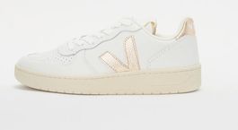 Veja V 10 - Low-Top-Sneaker - extra white/platine Grösse 40