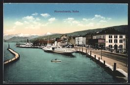 Rorschach, Hafenpartie mit Gipfelpanoram