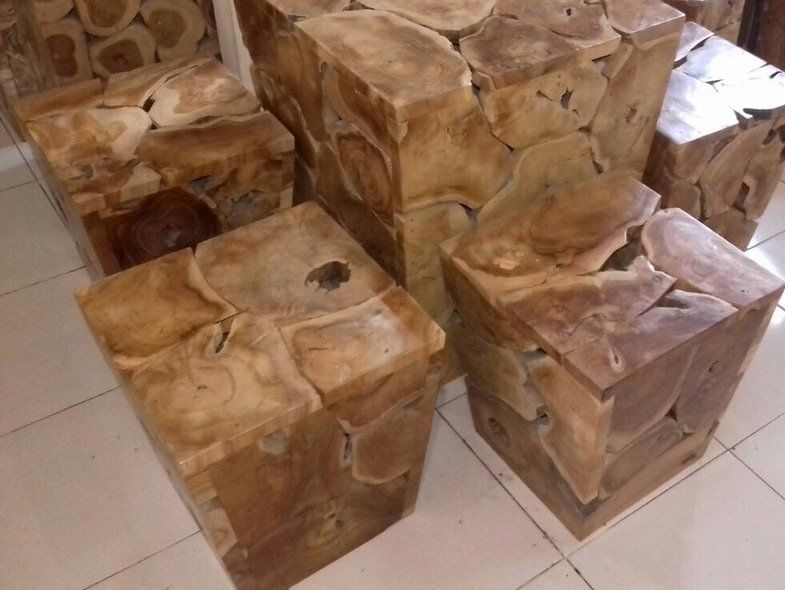 Tischset: SET Sitzgruppe Hocker Tisch Teak Holz Sitzmöbel Garnitur – Neu und originalverpackt aus Daisendorf von Wohn-Kult 2