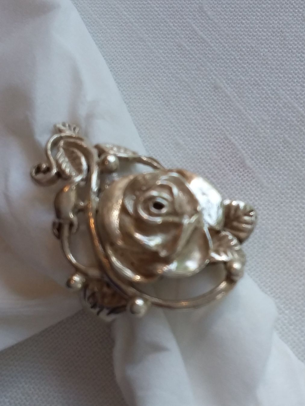 Anelli: Wunderschöner Sterling Silber Rosen Ring Gr 52 – Usato da Zürich venduto da Aleick 5