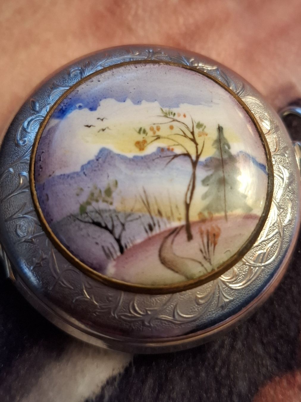 Orologi: MECH.TASCHENUHR MIT EMAILLE-MALEREI LANDSCHAFT – Nuovo (secondo la descrizione) da Gretzenbach venduto da schibaya 5