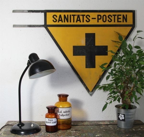 Insegne: Blechschild, Ausleger "Sanitäts-Posten" – Usato da Birrwil venduto da brandschatz_birrwil 2