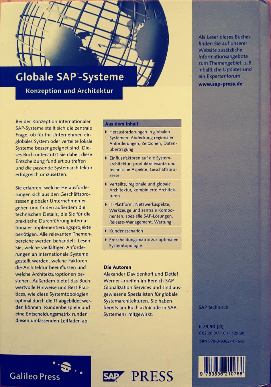 Bücher: Globale SAP-Systeme: Konzeption und Architektur – Gebraucht aus Niederhasli von pri_62hf 1