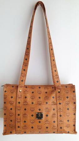 MCM Shopper Medium Cognac Canvas