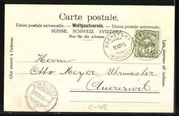 Cartoline postali: Rochefort, circulée 1906 – Usato da Frauenfeld venduto da POML 1