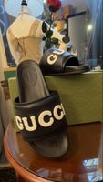 Gucci Pantoletten Slides schwarz, Gr. 40, neuwertig!