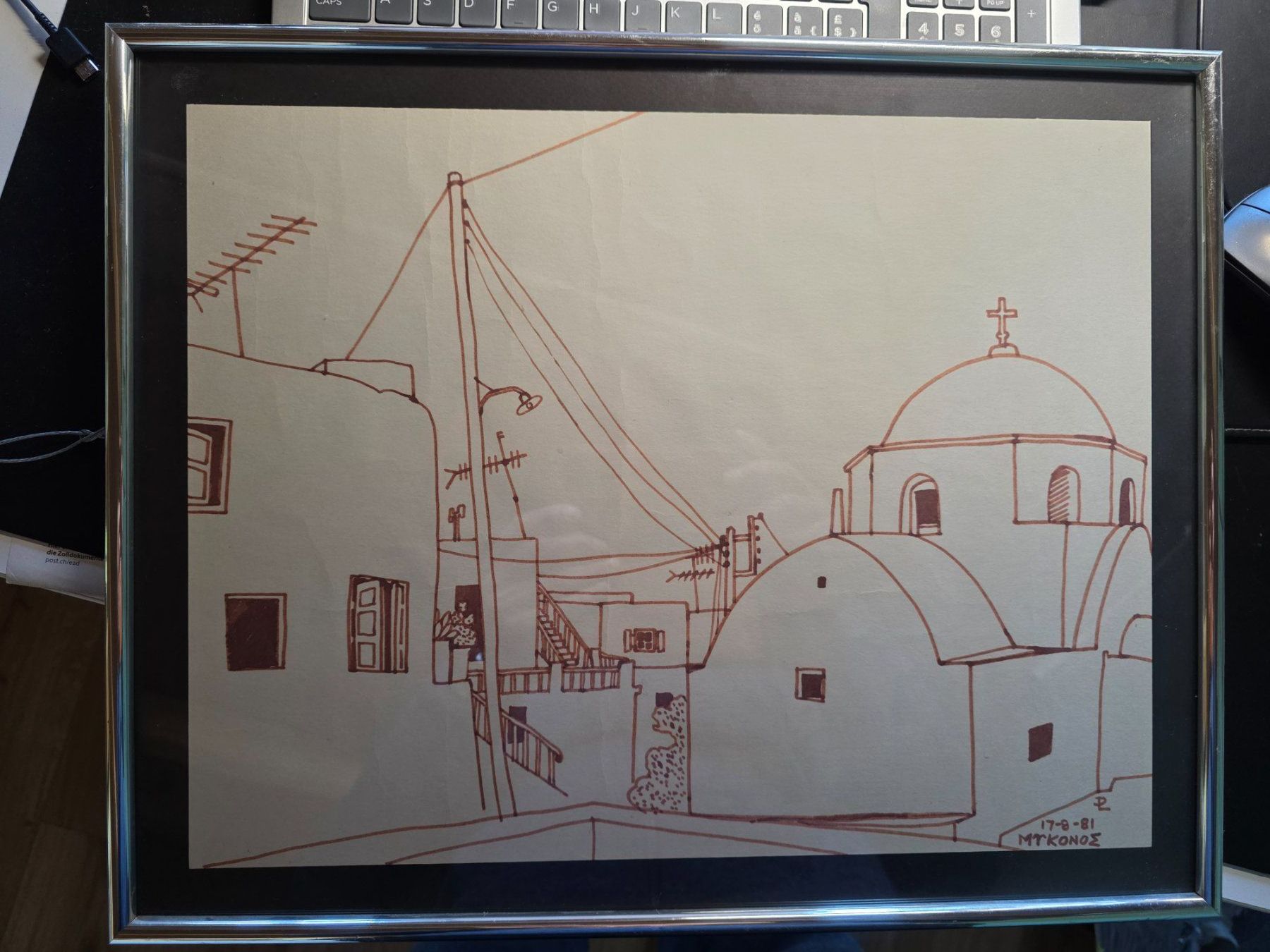 Dipinti: Bild Zeichnung Gemälde 1981 Mykonos – Usato da Walterswil BE venduto da Lonitti