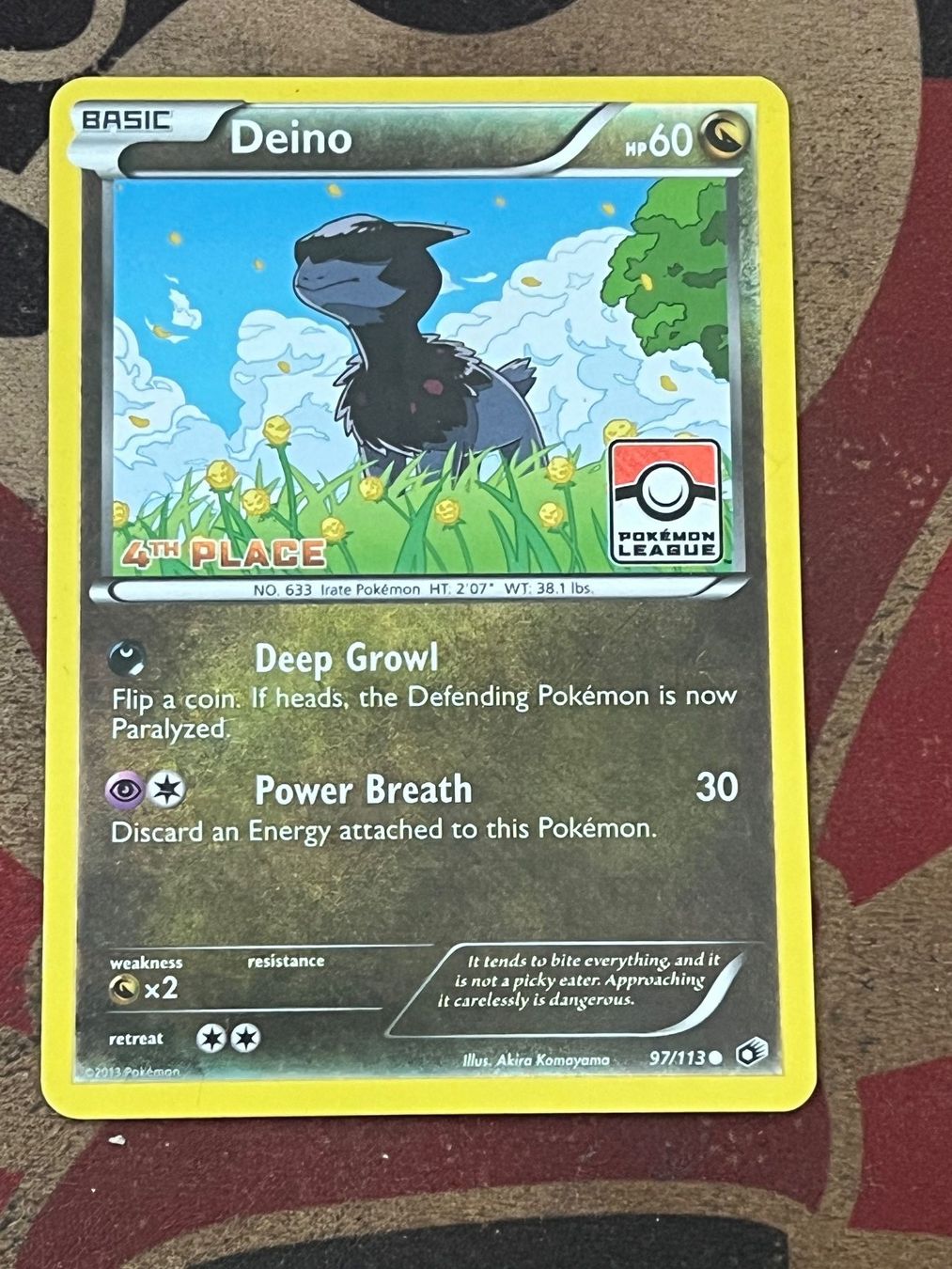 Pokémon Sammelbilder & Trading cards: 4th. Place Deino Promo ✨ – Gebraucht aus Wil SG von Eric274
