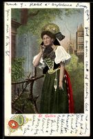 St. Gallen, Schweizerin in Tracht mit sc