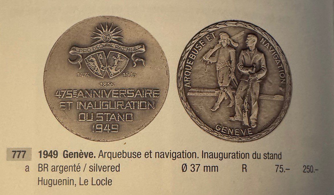 Medaglie: 1949 Arquebuse et navigation Genf Richter 777a – Nuovo (secondo la descrizione) da Kirchberg SG venduto da Z-Collection 2