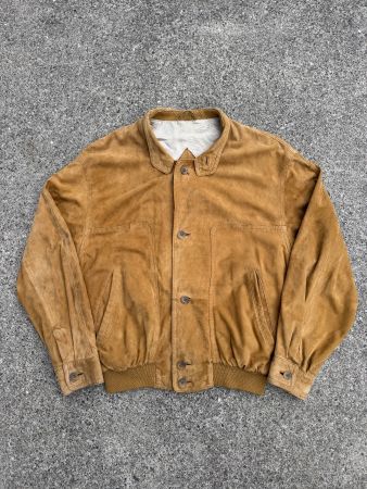 Vintage YSL Yves Saint Laurent Suede Bomber Jacket L Luxury