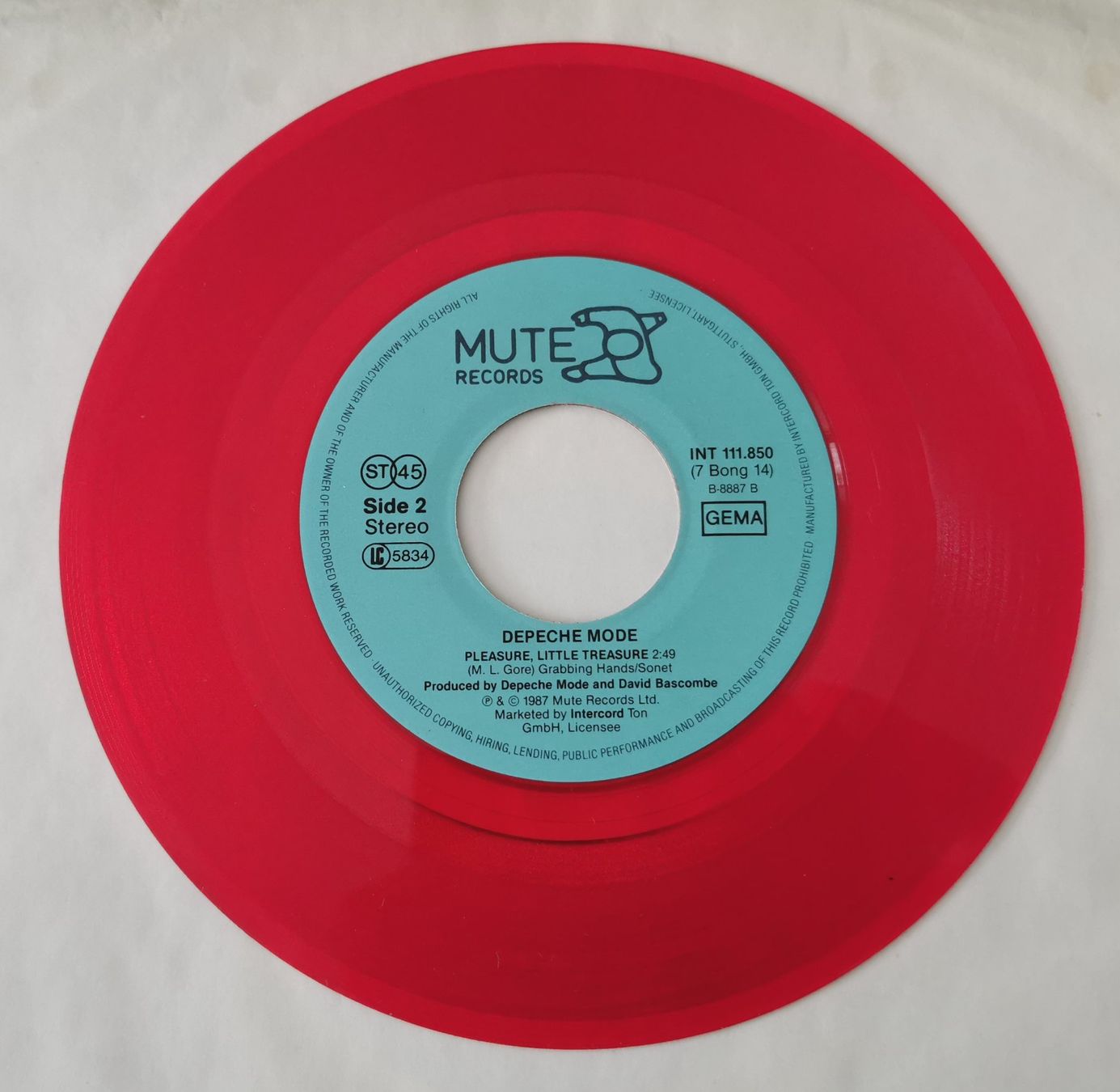 Dischi in vinile: DEPECHE MODE: Never let me down again 7" Red Vinyl – Usato da Münchwilen TG venduto da Swb 3