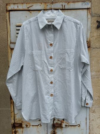 Chemise coton soie et boutons en bois made in italy