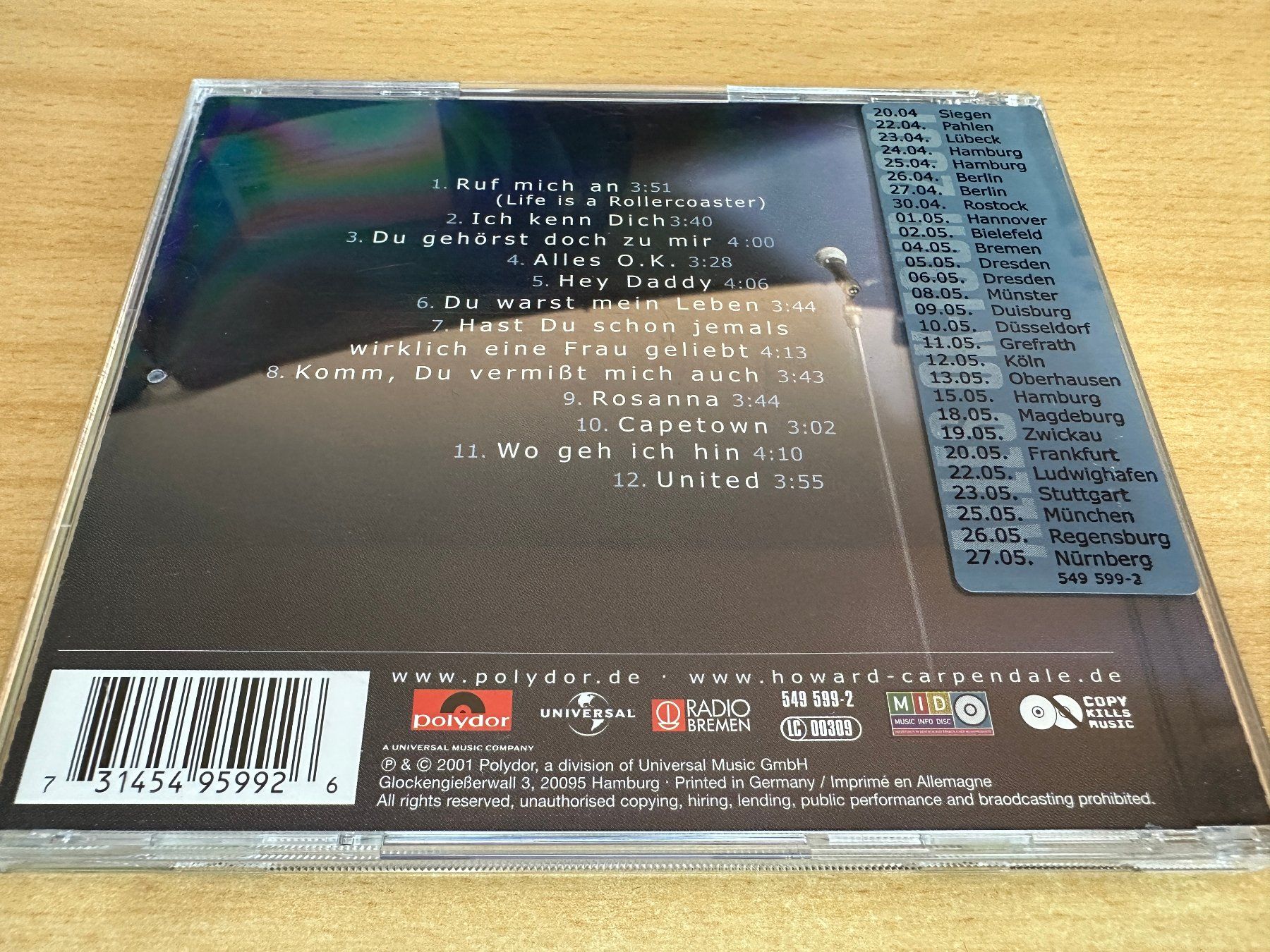 CD: Howard Carpendale – Alles OK – Usato da Rikon im Tösstal venduto da Alpenmutz 1