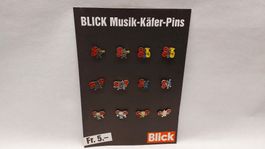 12 Musik-Käfer Pins Blick Sammler-Pins Rarität 🐞🎺