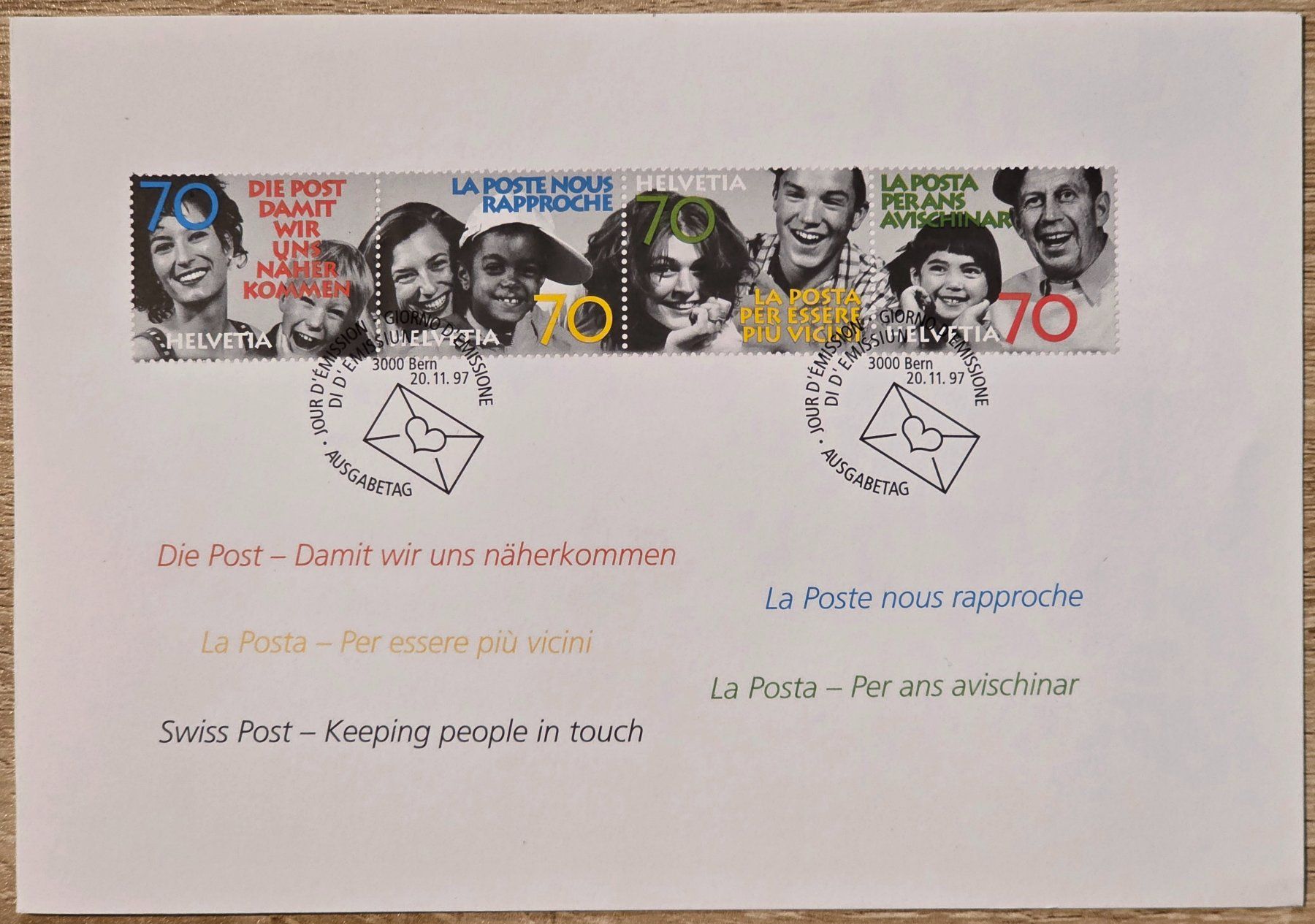 Alle Briefmarken: Suisse Premier jour d'emission Die Post 1997 – Gebraucht aus Rohrbach von lod_m58r