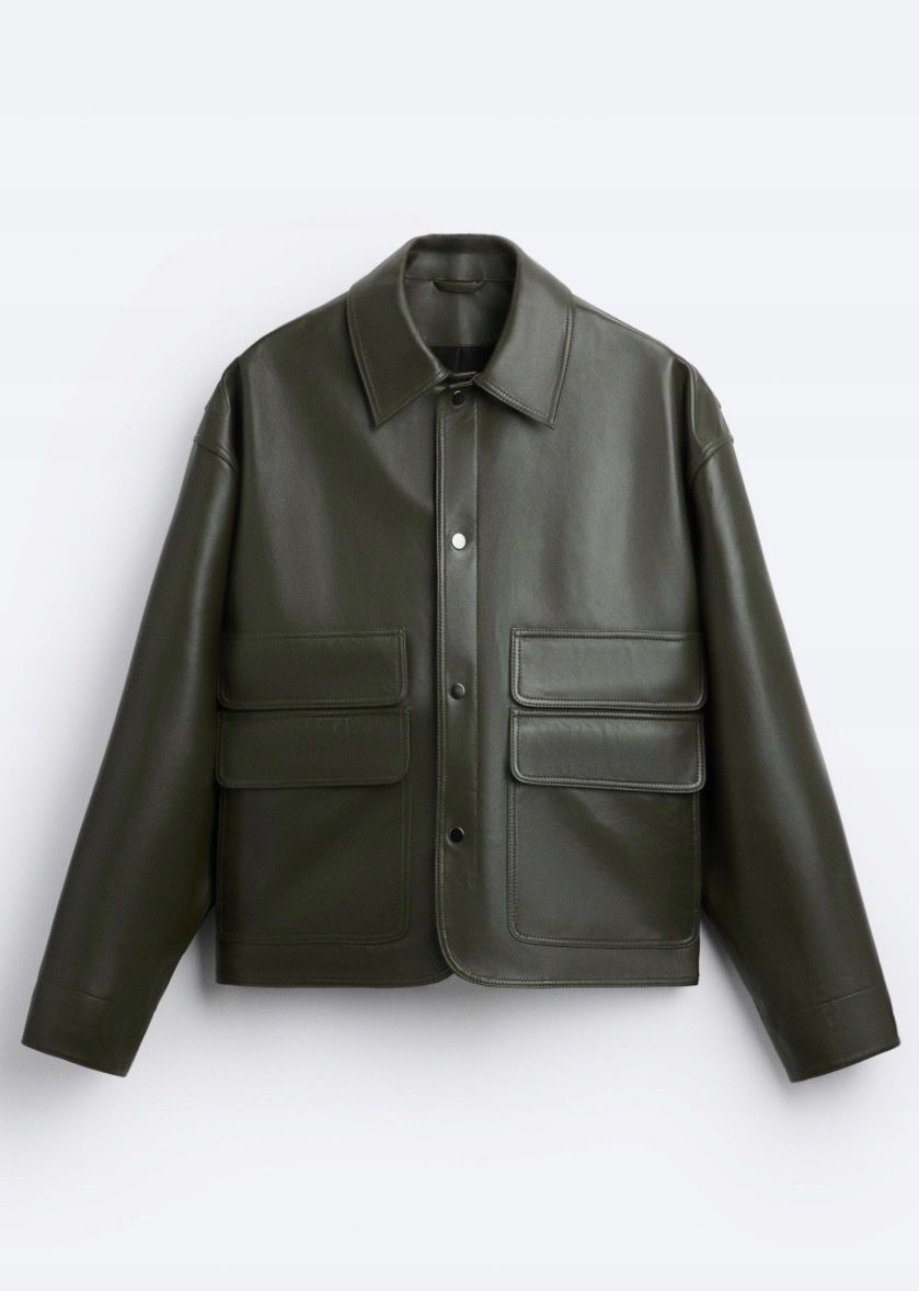 Giacche: Leather Jacket - Green Olive - Size M  – Nuovo (secondo la descrizione) da Zürich venduto da dav_ylk6