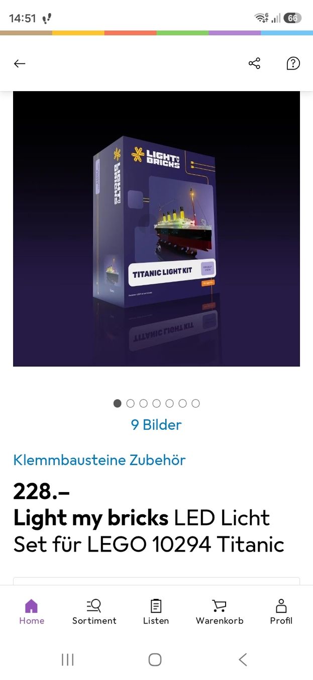 Lego Kit di costruzioni: Lego Titanic 10294 inkl. Light my Bricks – Usato da Obergerlafingen venduto da Deluxepoint 9