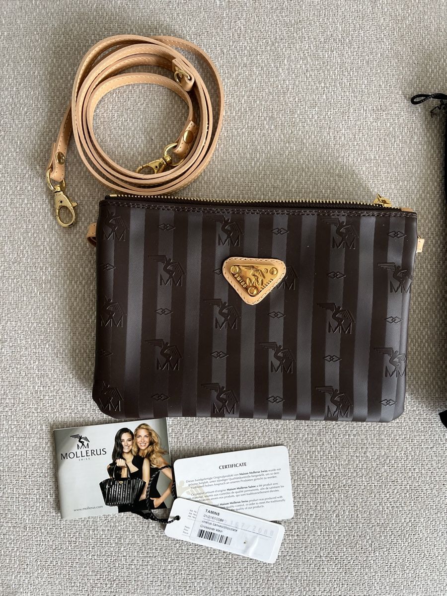 Maison Mollerus Borse da donna: Maison Mollerus Tamins Crossover Bag Brown – Usato da Lausanne venduto da Danash