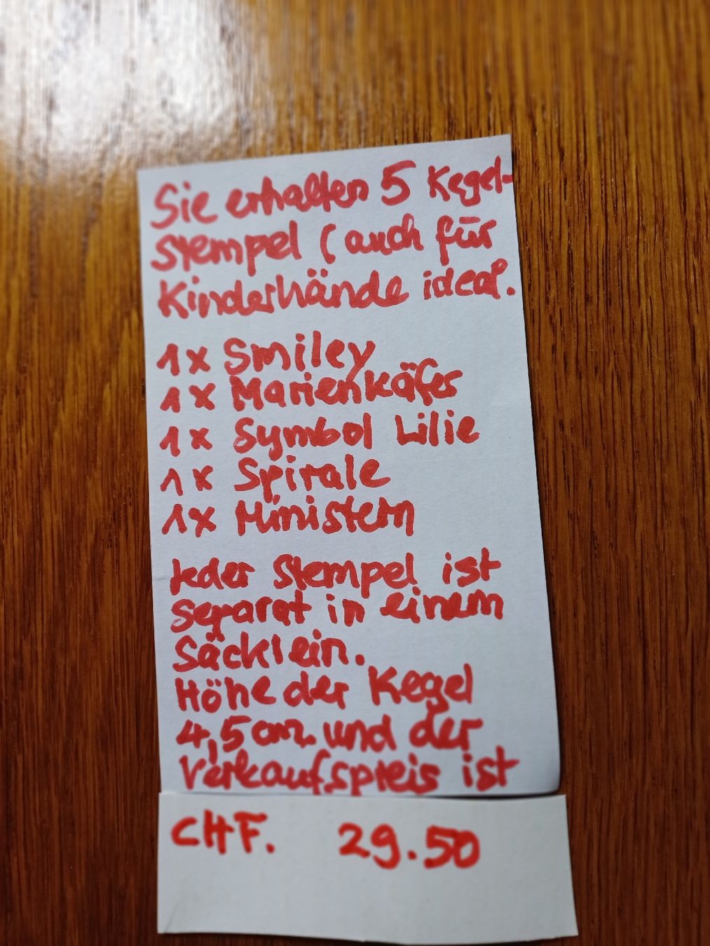 Timbri: 5 Kegelstempel Mini (Nr.2) – Nuovo (secondo la descrizione) da Gächliwil venduto da lesidees 9
