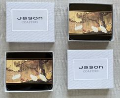 Jason Coasters 2 x 6 Stück Korkuntersetzer Japan Kraniche