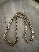 Collier maille byzantine en acier inoxydablefemme 50cm occas