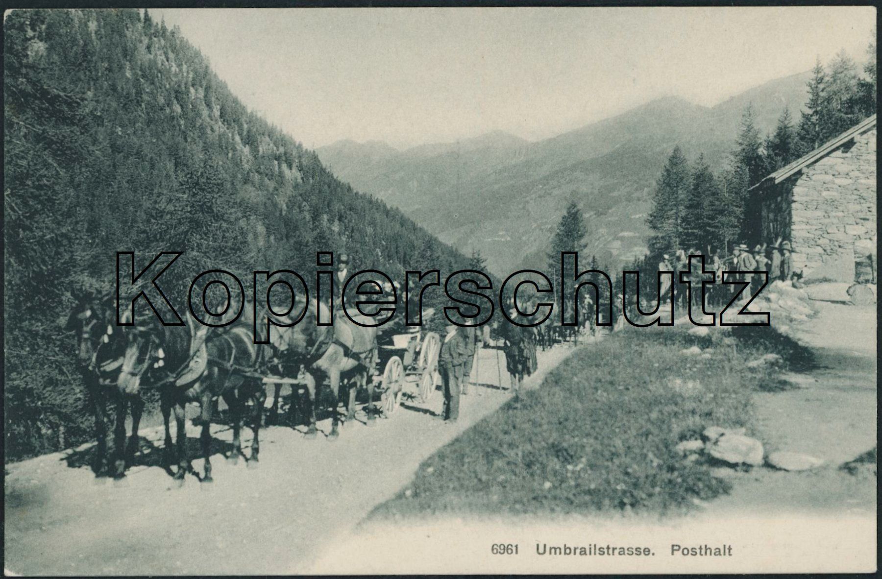 Ansichtskarten: GR Umbrail Pass - Postkutsche - Kutsche – Neu (gemäss Beschreibung) aus Schindellegi von leecollect