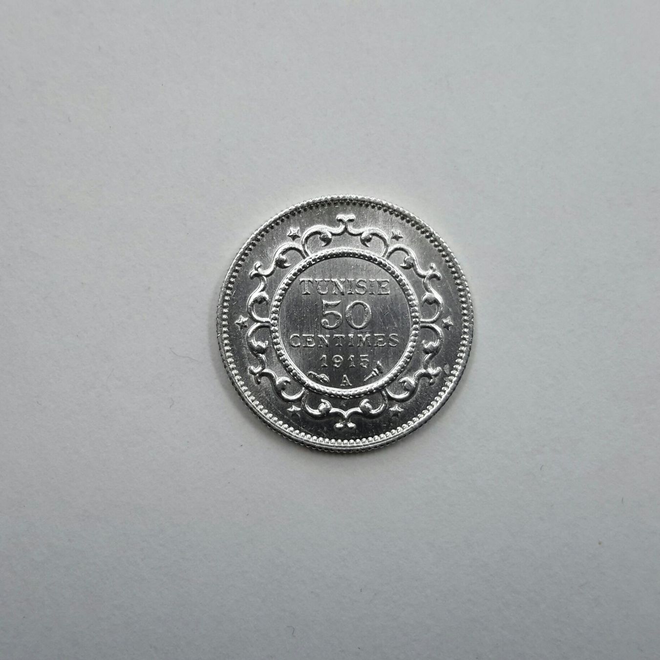 Alle Münzen: 50 Centimes , 1915 , Tunesien , Silber . – Neu (gemäss Beschreibung) aus Burgdorf von Olli.34